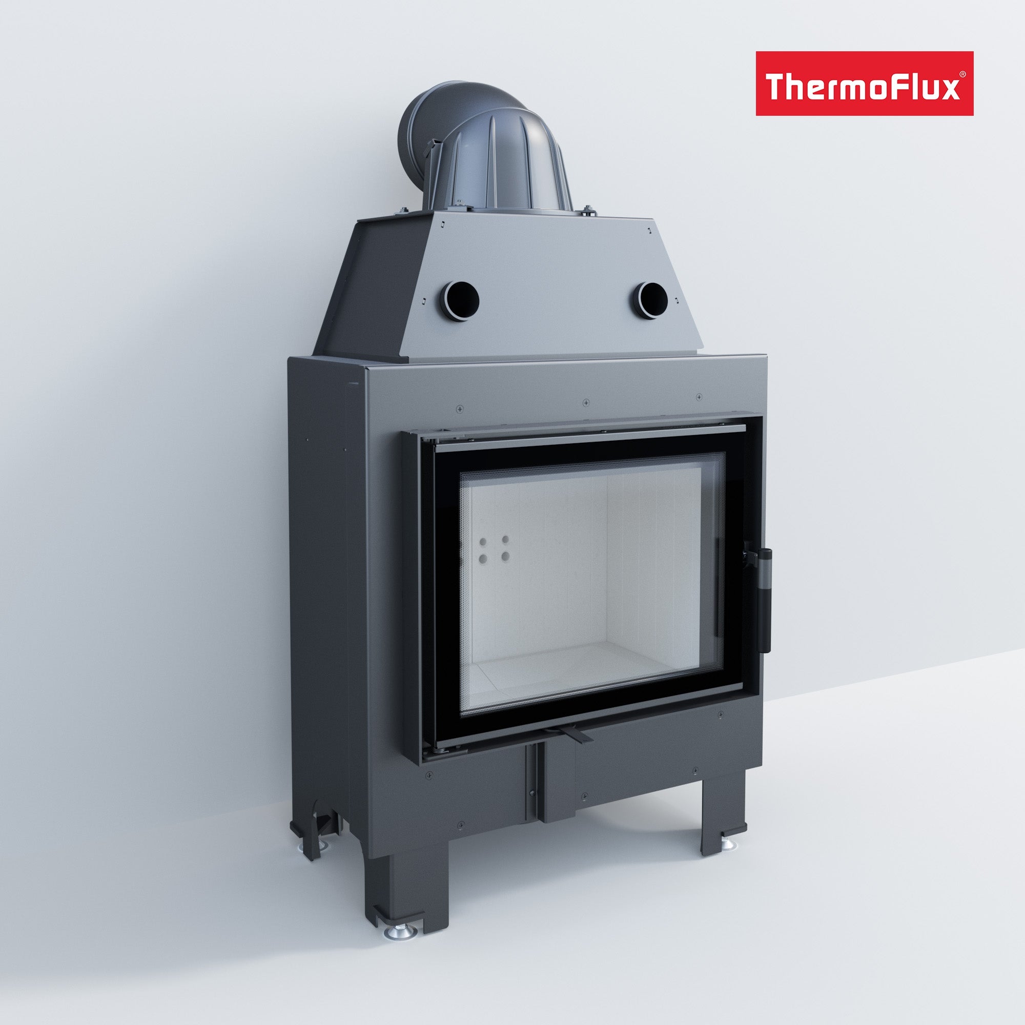 ThermoFlux Kamineinsatz TFD7-K | gerade Scheibe | Klapptür | 10 kW