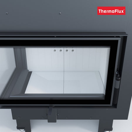 ThermoFlux Kamineinsatz TFD7-KEL | Eckscheibe links, Klapptür | 7 kW