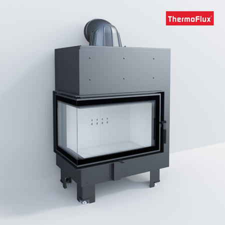 ThermoFlux Kamineinsatz TFD7-KEL | Eckscheibe links, Klapptür | 7 kW