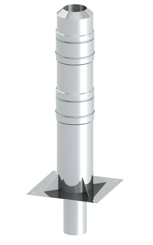 Jeremias Kaminerhöhung Doppelwandig 2000 mm | Edelstahl