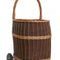 Kaminholzwagen, Holzwagen, zweifarbig gestreift ca. 48 x 41 x 50/80 cm