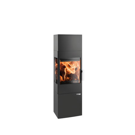 Haas+Sohn | Kaminofen SALZBURG easy 351.15 perl-schwarz, mit Tür | 6 kW