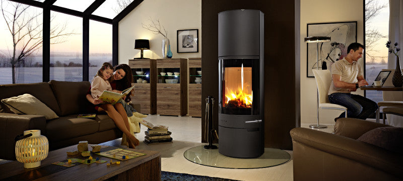 Kaminofen LOVERO, schwarz lackiert 8 kW 