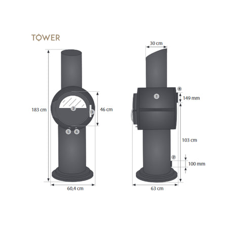 Kanuk Tower Maße