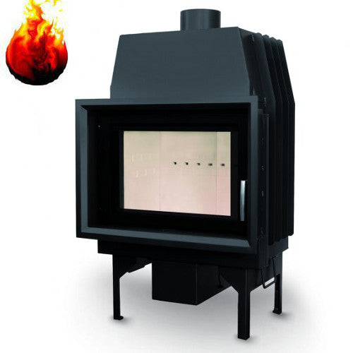 Warmluft-Kamineinsatz Flamen Kappa FS AKU 9kW mit Wärmespeicherung