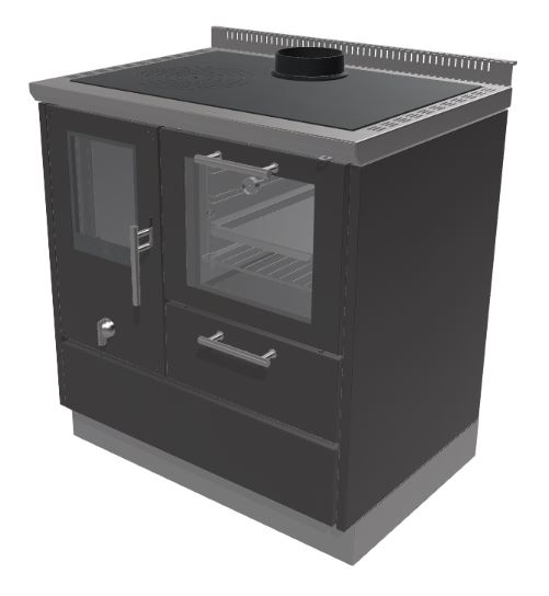 Holzherd Beistellherd KE80W KitchenKamin 