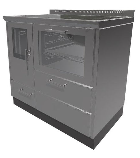 KE90H Gussringe Abgas oben Farbe Edelstahl Inox Türen Edelstahl 1036380