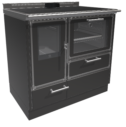 KE90H Gussringe Abgas oben Farbe schwarz