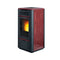 Edilkamin Pelletofen wasserführend Mito Idro | Keramik bordeaux | 16,2 kW