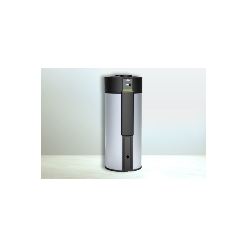 KERMI x-change fresh 300 A I silberner zylindrischer Speicher mit schwarzem Kopfteil und Frontleiste | Klimaworld.com
