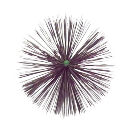 Termopen Kesselbuerste rund mit einem Durchmesser von 150 mm, schwarze Borsten und roter Kappe | Klimaworld.com