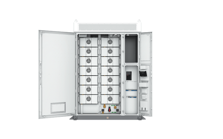 Weißer SolaX AELIO B200 Batterieschrank mit Wechselrichter X3-AELIO-50K offener Schrank | Klimaworld