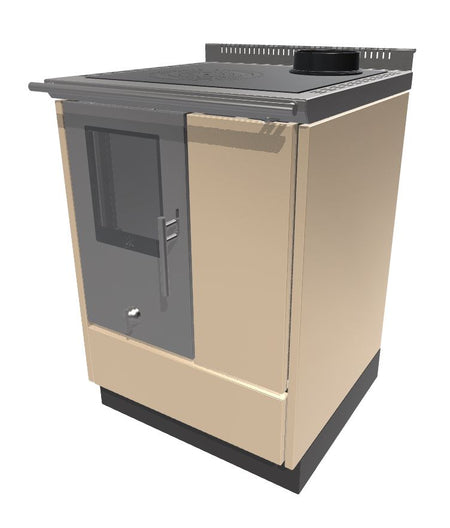 Holzherd Beistellherd KE60W KitchenKamin Farbe Elfenbein