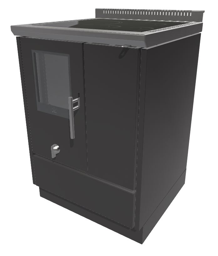 Holzherd Beistellherd KE60W KitchenKamin Farbe schwarz