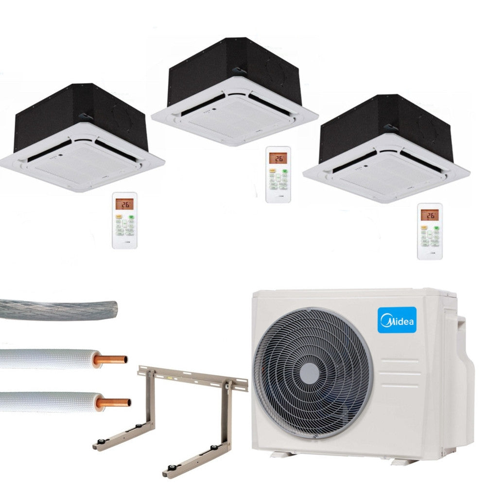 Klimaanlage Komplettset Multisplit Midea Deckenkassette 3x2,6kW