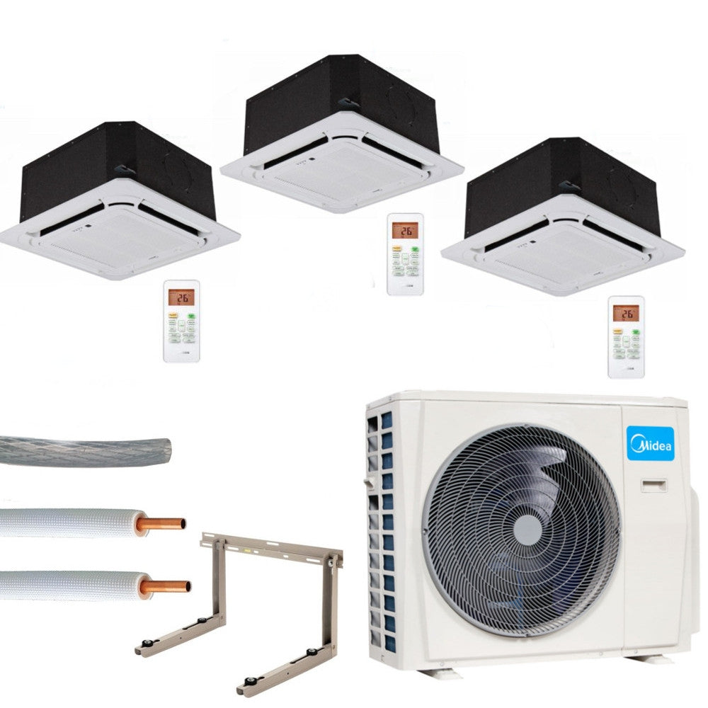 Klimaanlage Komplettset Multisplit Midea Deckenkassette 3x3,5kW 