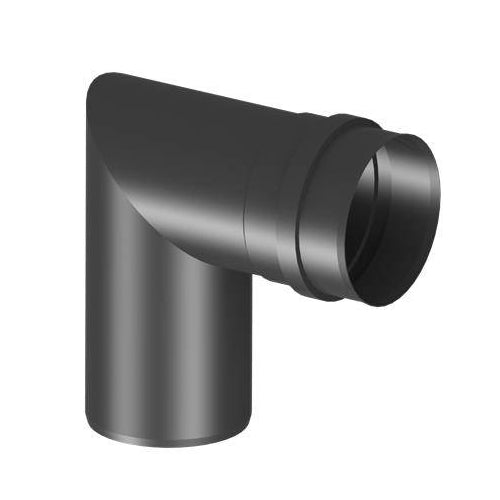 Pelletrohre Pellet Kniewinkel 90° DN 80mm schwarz 