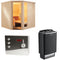 Sentiotec Sauna Komplettset Komfort Corner Large | Saunaofen 100 E | 5 Pers.