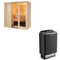 Sentiotec Sauna Komplettset Komfort Small | Saunaofen 100 | 3 Pers.