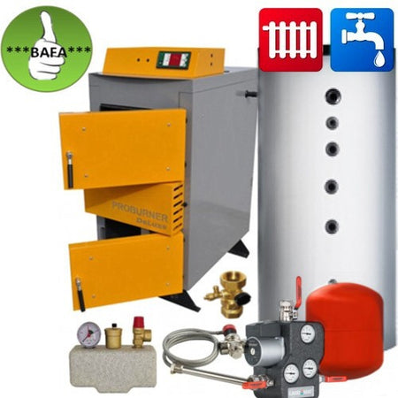 Holzvergaserkessel Proburner DELUXE 25 Set 1x1500L Hygiene