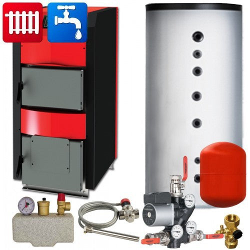 Scheitholzkessel ThermoFlux Holzkessel HKK Active 20 kW Set-2 