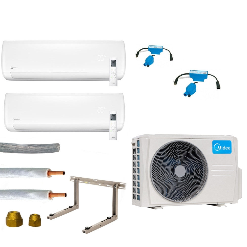Klimaanlage Komplettset Multisplit Midea Wandgeräte 2x3,5kW 
