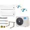 Klimaanlage Komplettset Multisplit Midea Wandgeräte 1x2,6kW +1x5,3kW