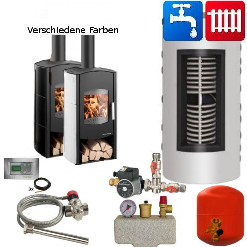 Aquaris wasserführender Kaminofen 366.15-WT Haas+Sohn komplett Set
