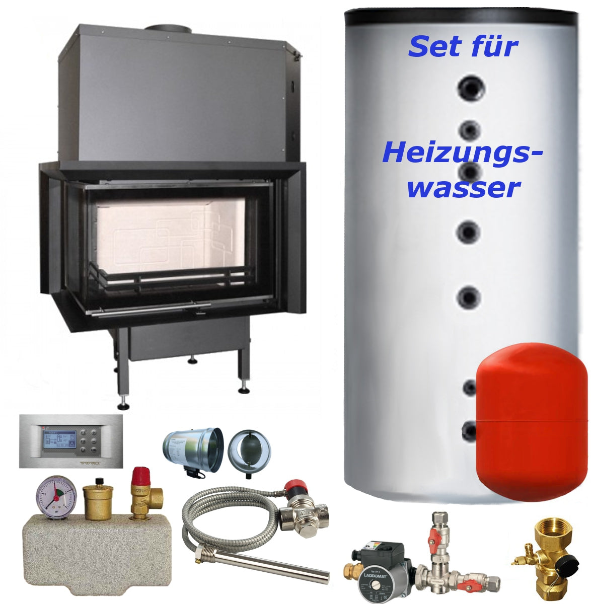 Wassergeführter Kamin AQUATIC WH V 650 CL 10kW BEF Home Set 1