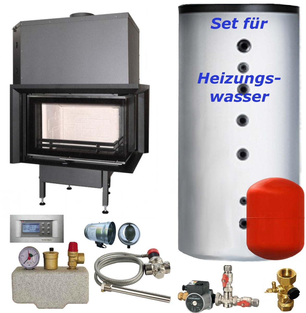 Wassergeführter Kamin AQUATIC WH V 650 CP 10kW BEF Home Set 1