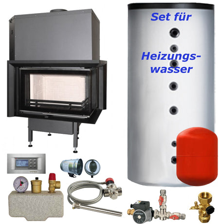 Wassergeführter Kamin AQUATIC WH V 650 CP 10kW BEF Home Set 1