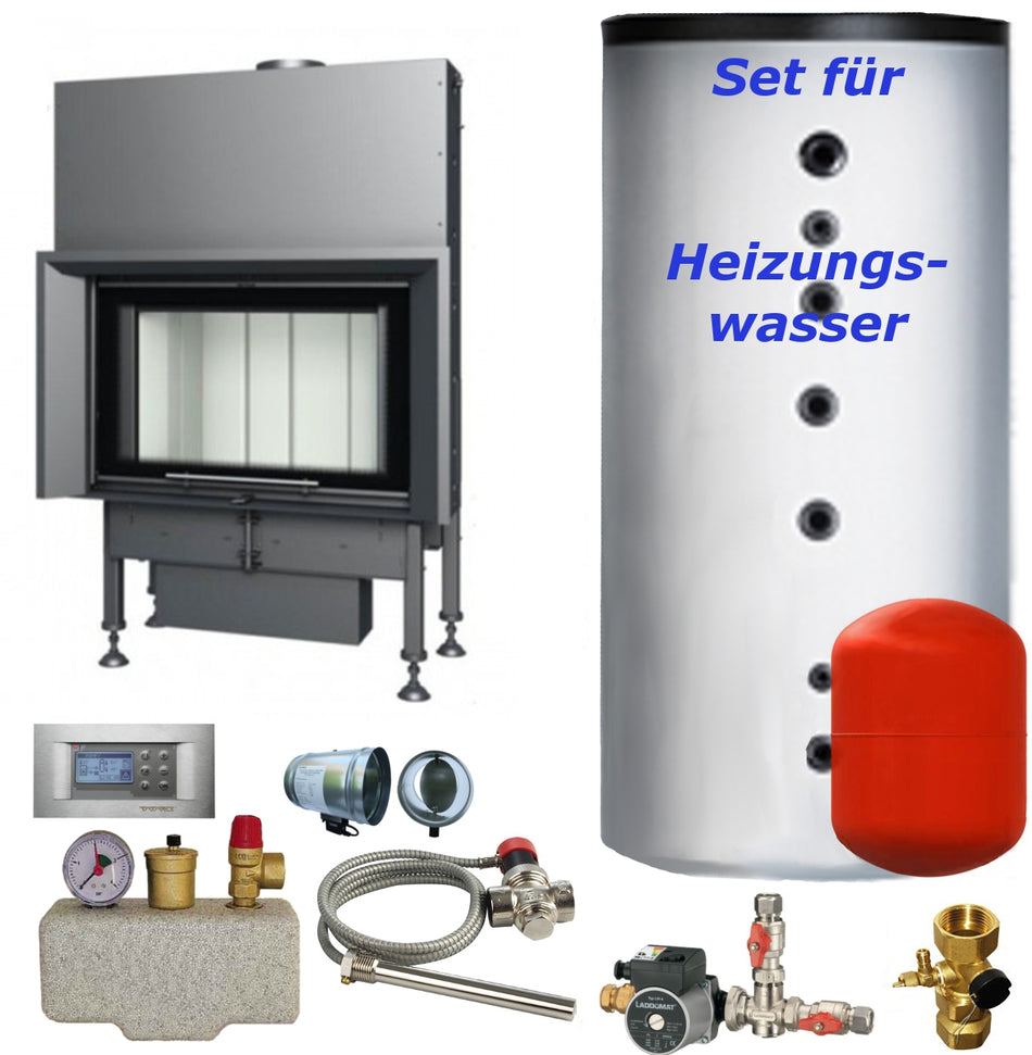 Wasser Kamineinsatz Aquatic WH 85 V 22,5 kW BEF Home Set 1