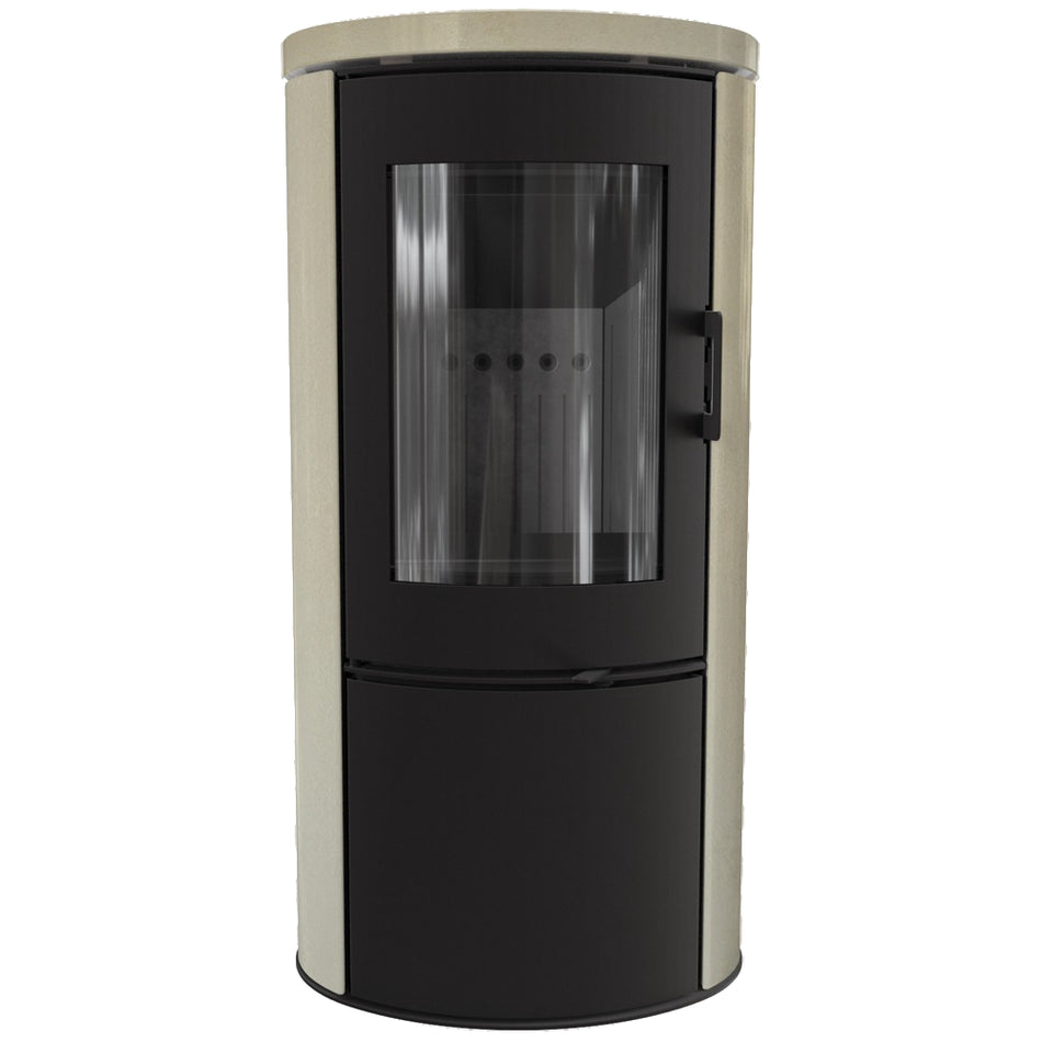 Kratki Kaminofen Koza AB S/DR/CREMA/BLACK Front | klimaworld.com