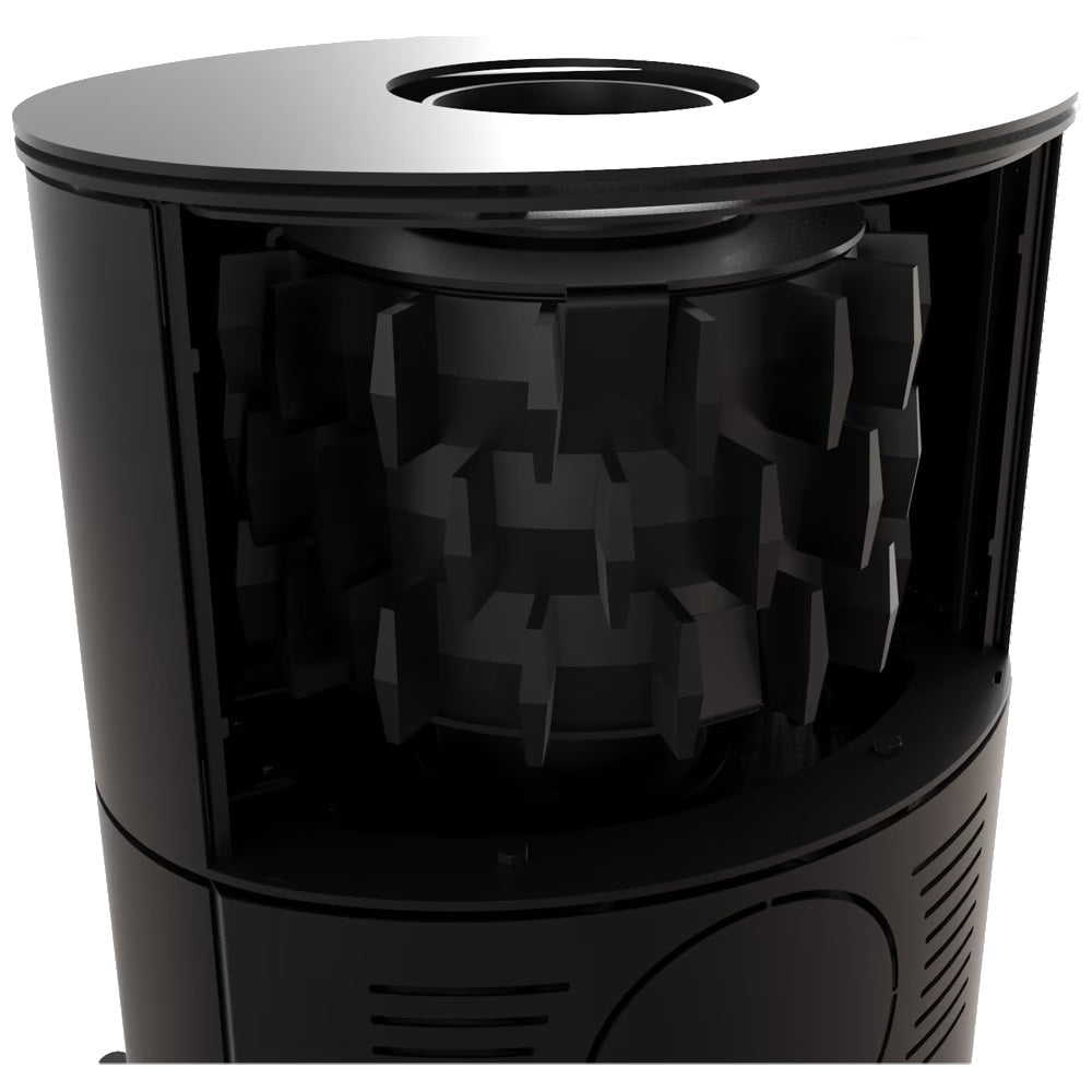Kratki Kaminofen Koza Rollo schwarz Detail | klimaworld.com