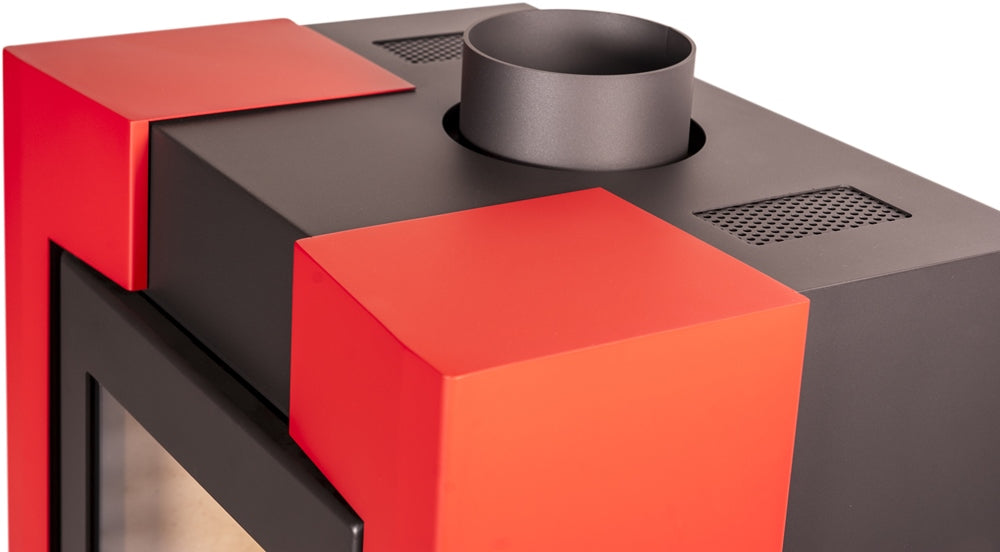 HS-Flamingo Kaminofen Espo II in Rot | klimaworld.com