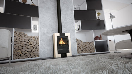 HS-Flamingo Kaminofen Espo II in Creme, Ambiente | klimaworld.com