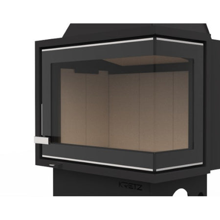KRETZ | Kamineinsatz F107 | Eckscheibe rechts | Stahl | 10 kW