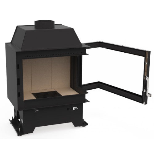 KRETZ | Kamineinsatz F107 | Eckscheibe rechts | Stahl | 10 kW