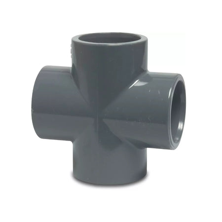 Kreuzstück mit Klebemuffen 63 mm