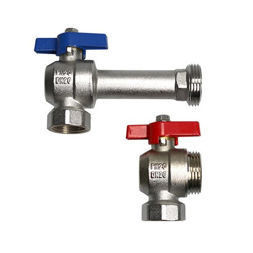 Maincor MFL Kugelhahn Set | 1'' IG x 1'' AG Eck | verlängerte Bauform  ➔ klimaworlv.com
