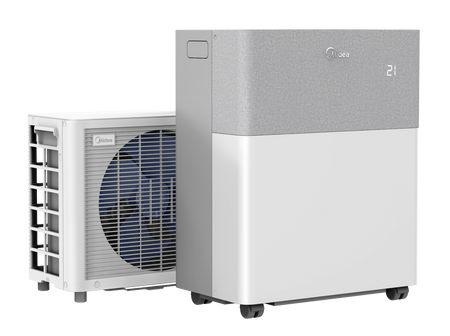 Midea PortaSplit | gestapelt | Innen- und Außengerät seitlich links | Klimaworld.com