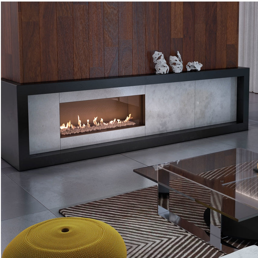 Kratki Gaskamin | Kamineinsatz gerade | LEO 100 | 9 kW | Ambientebild