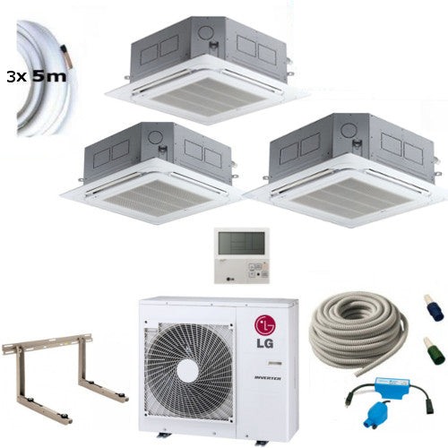Klimaanlage Komplettset Multisplit LG 4-Wege Deckenkassette 2x1,5kW