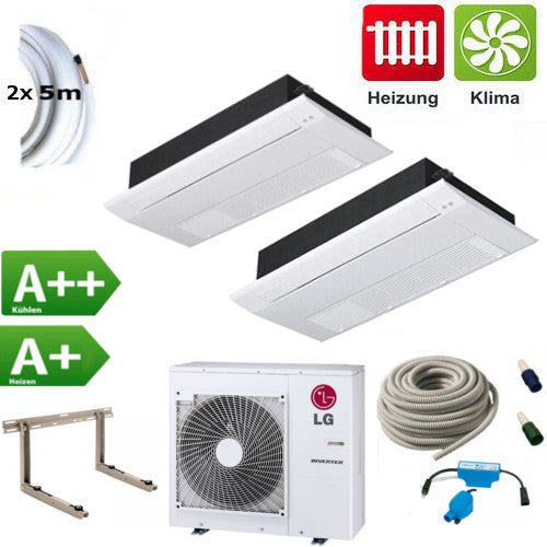 Klimaanlage Komplettset Multisplit LG 1-Weg Kassette 2x3,5kW