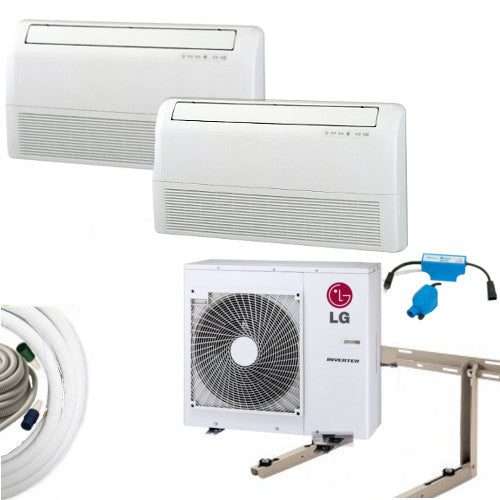Klimaanlage Komplettset Multisplit LG Truhen-Deckengerät 2x2,6kW 