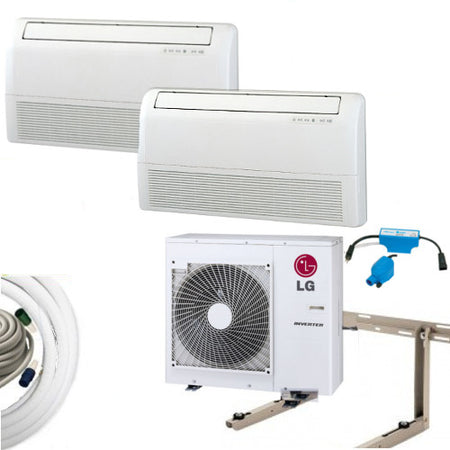 Klimaanlage Komplettset Multisplit LG Truhen-Deckengerät 2x3,5kW 
