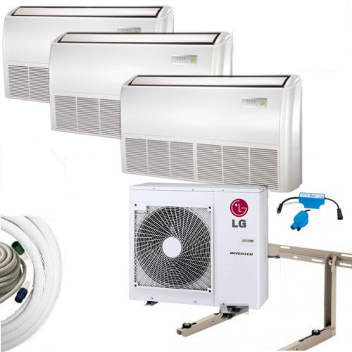 Klimaanlage Komplettset Multisplit LG Truhen-Deckengerät 1x2,6kW+1x3,5kW