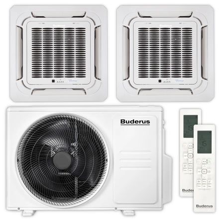 BUDERUS  Deckenkassetten Klimaanlage Set AC166i MS 4CC | 2,6 kW + 3,5 kW | klimaworld.com