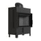 Kratki Kamineinsatz | LUCY | 14 kW | Front | schwarzer Brennraum