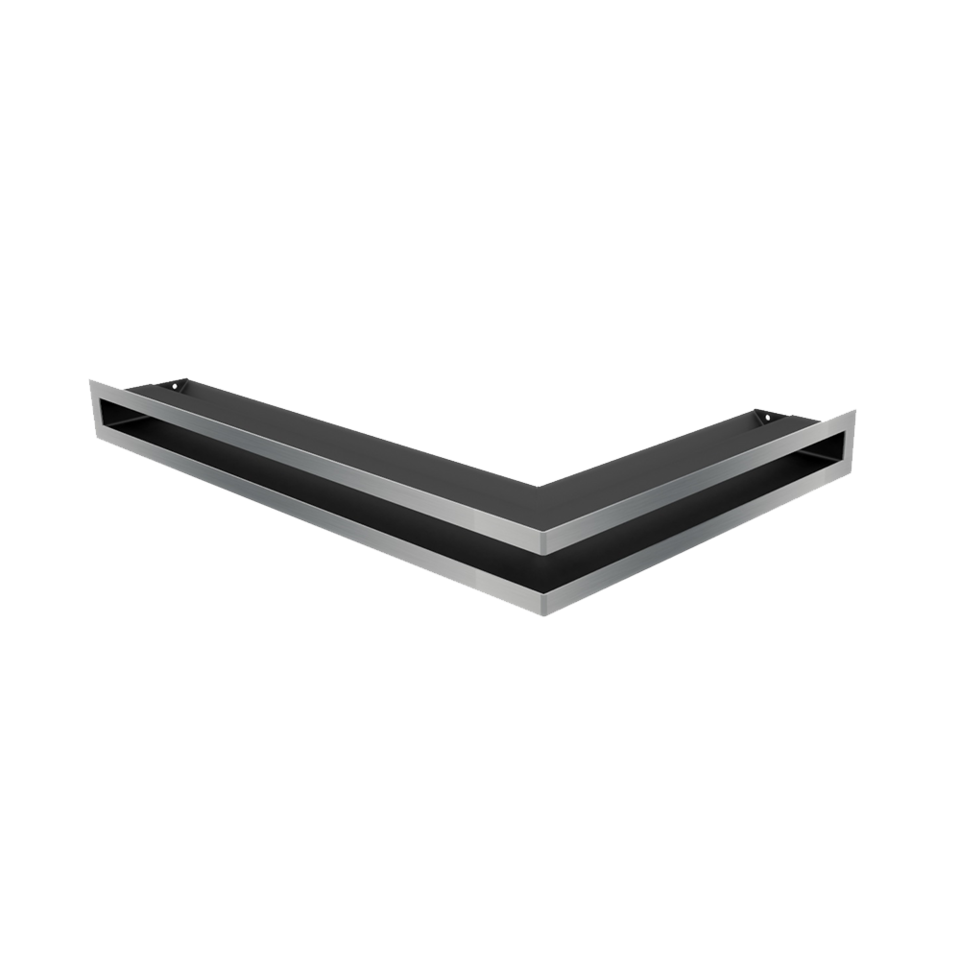 Kratki Eckluftleiste 45S links | 600x400 mm Winkel x 60 mm | geschliffen